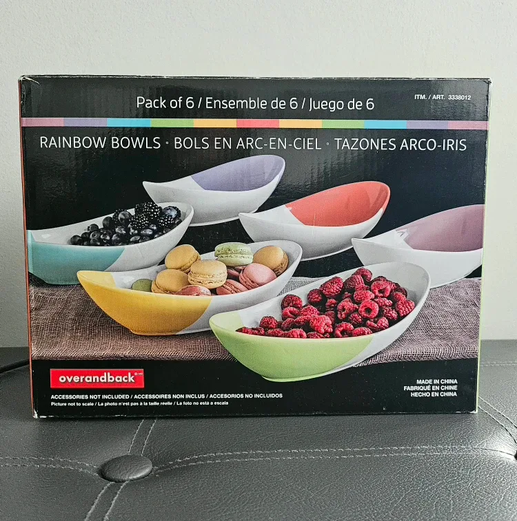 Overandback Rainbow Bowls - Pack of 6