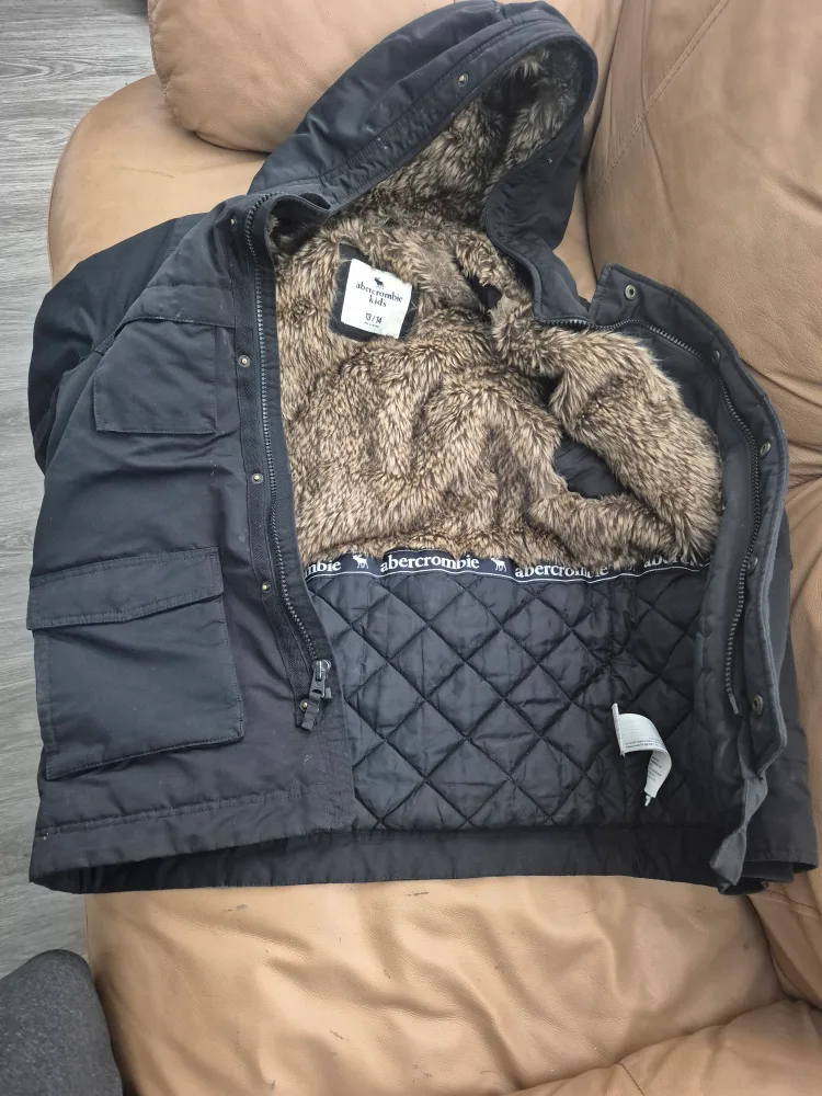 Abercrombie Kids Black Winter Coat Size 11/12