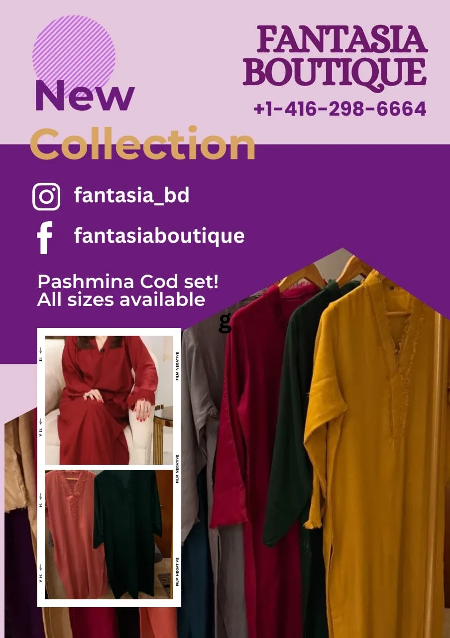 Fantasia Boutique Pashmina Cod Set - New Collection