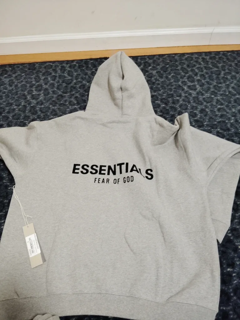 New Fear of God Essentials Gray Hoodie