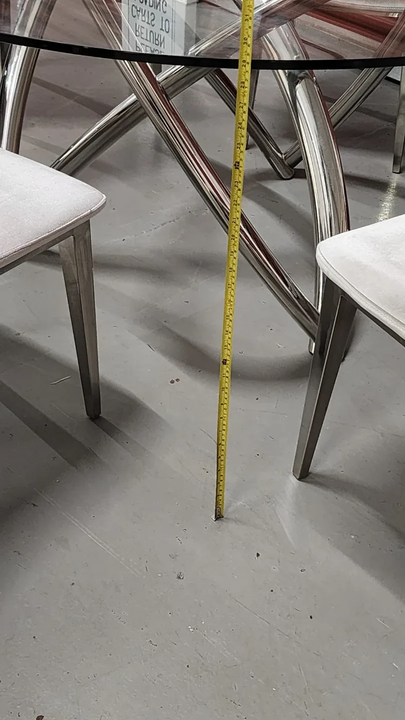 Glass Top Dining Table with 6 Chairs image indicator(2)