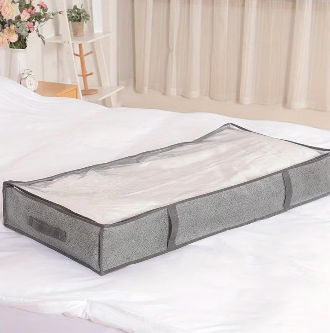 Under Bed Storage Bag with Handles - Grey - 100x50x15cm - photo 2