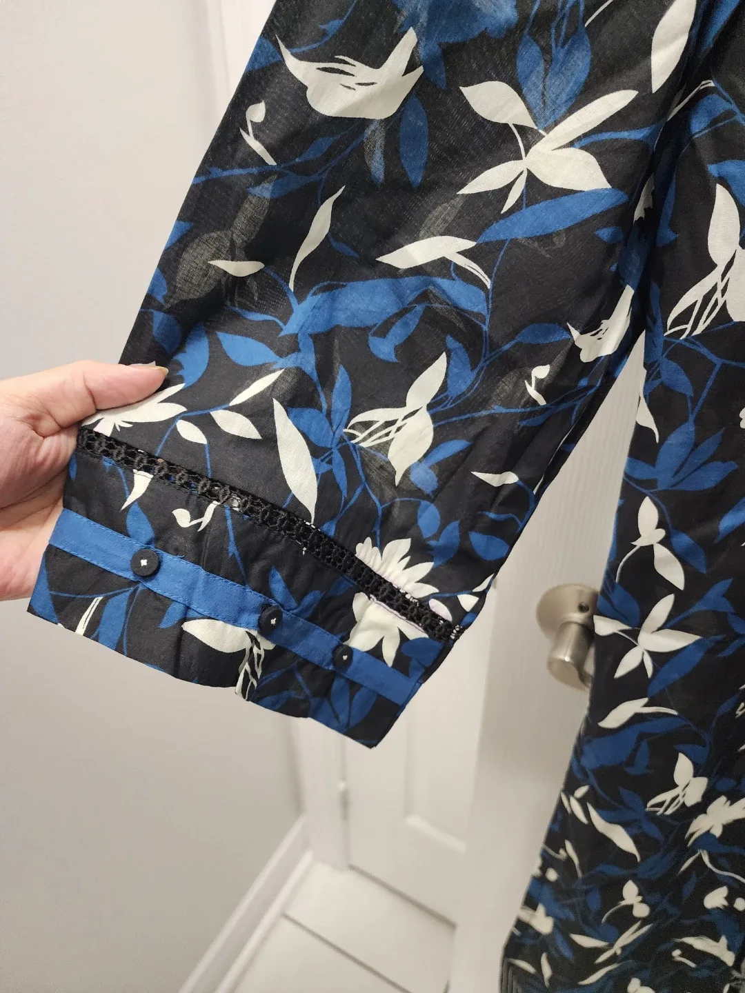 New J.PRET Black Floral Tunic Top and dupatta - XXL image indicator(4)