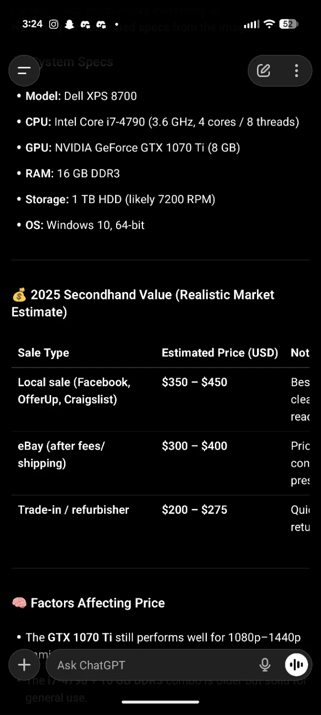 Dell XPS 8700 Desktop PC - Intel i7, 16GB RAM, GTX 1070 Ti - photo 4
