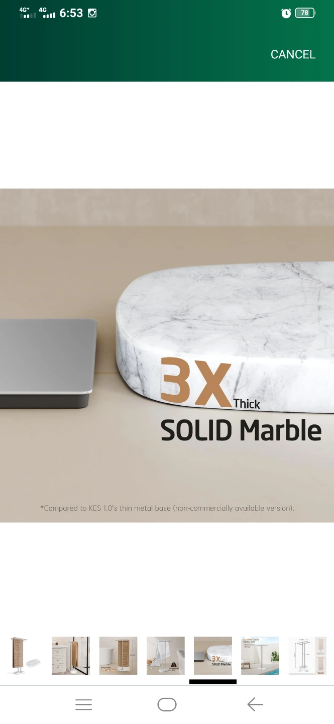KES Free Standing Towel Rack with Marble Base - Brand New - photo 2