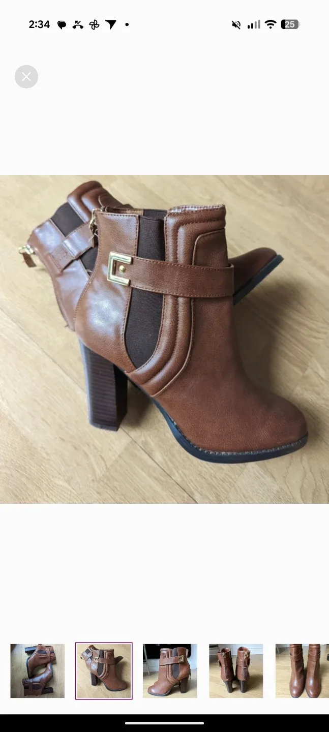 Aldo Brown Ankle Boots, Size 8 image indicator(3)