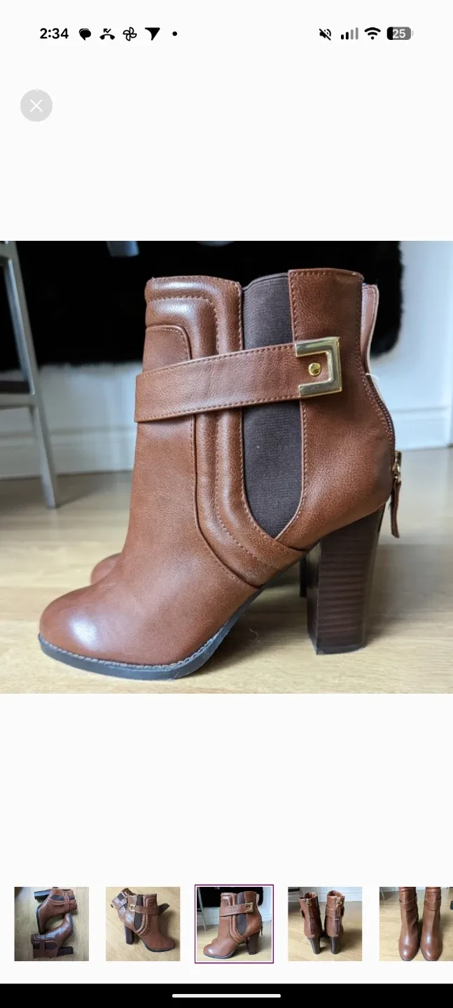 Aldo Brown Ankle Boots, Size 8 image indicator(4)