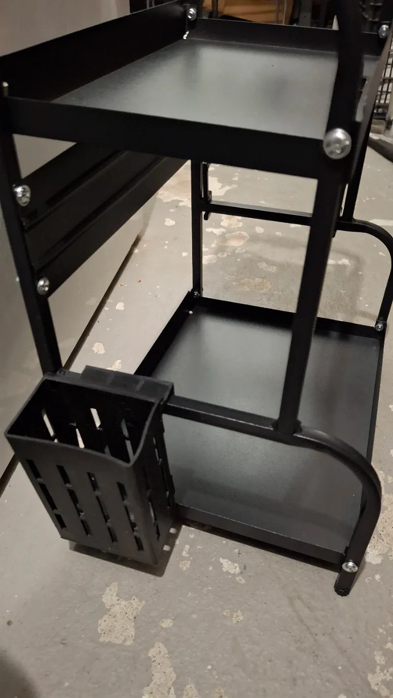2 tier metal organizer shelf image indicator(6)