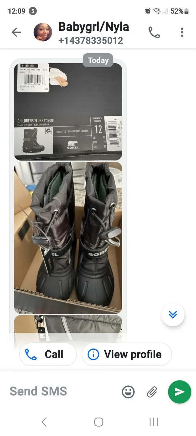 Sorel Children's Flurry Boot Size 12