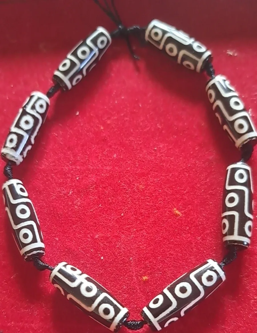 Dzi Bead Bracelet - Black and White