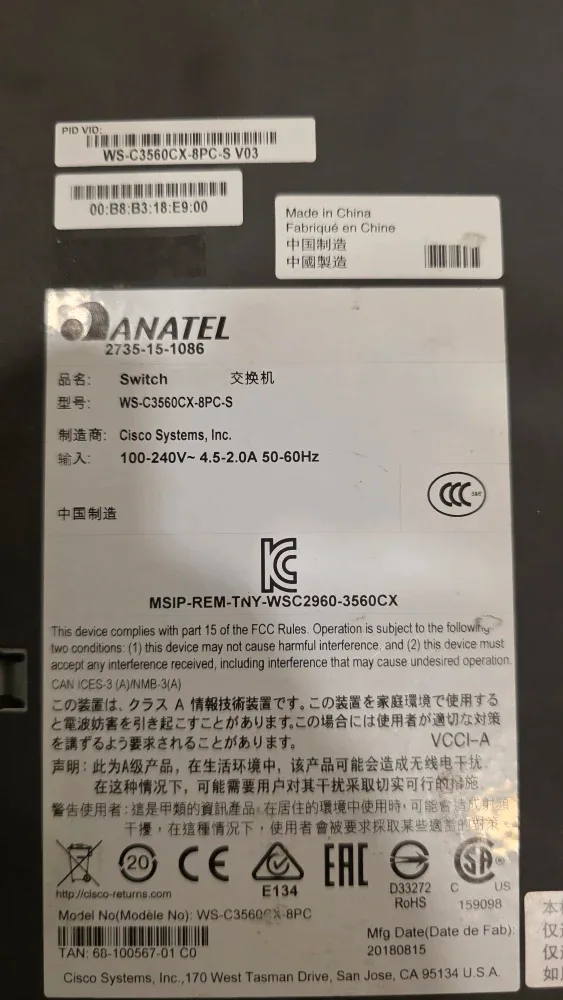 Cisco Catalyst 3560CX-8PC-S Switch image indicator(3)