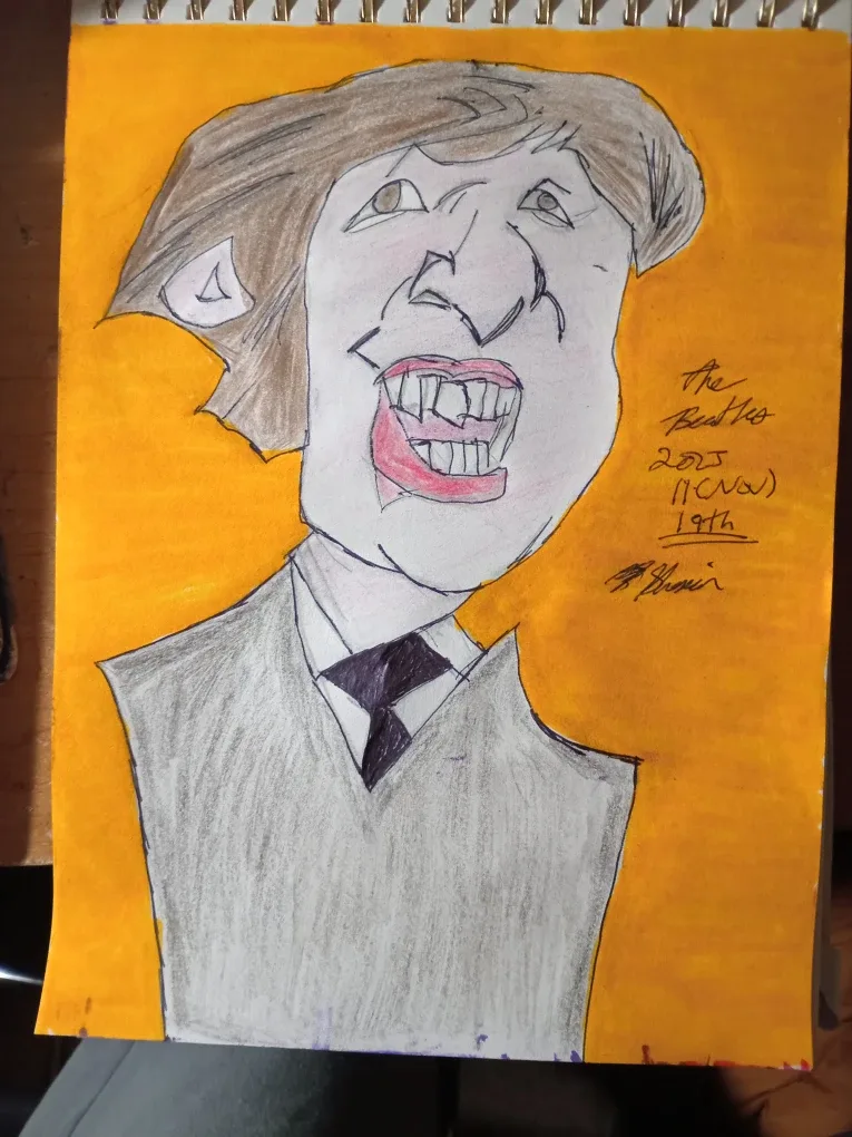 The Beatles Drawing Illustration by Custom Artist Sherwin image indicator(2)