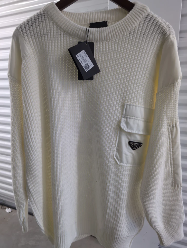 Prada Ecru Knit Sweater - Size XL - photo 2