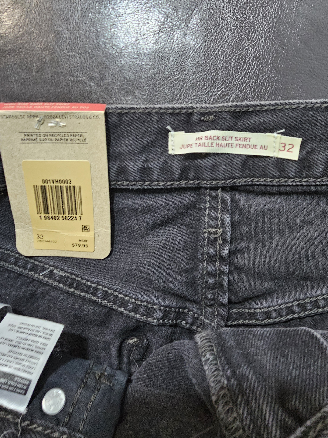 Levi's High Back Slit Skirt - Size 32 - photo 3
