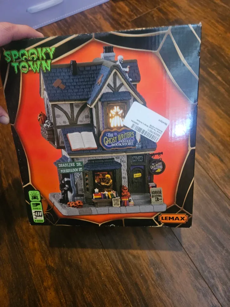 Lemax Spooky Town The Ghost Writer's Antique Bookstore Lighted