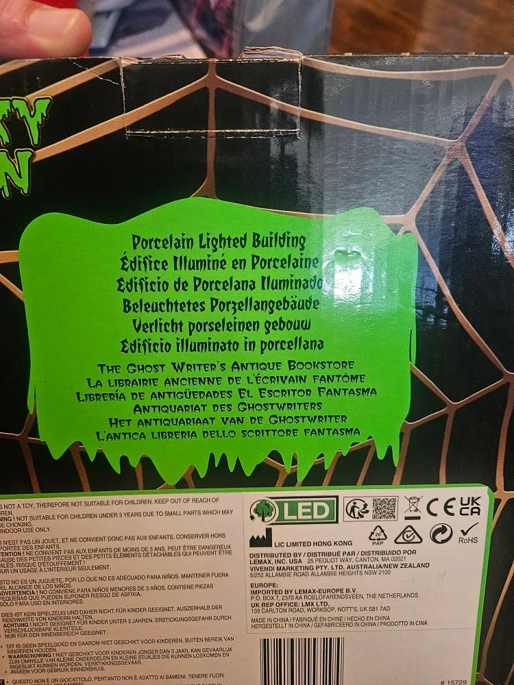 Lemax Spooky Town The Ghost Writer's Antique Bookstore Lighted image indicator(5)