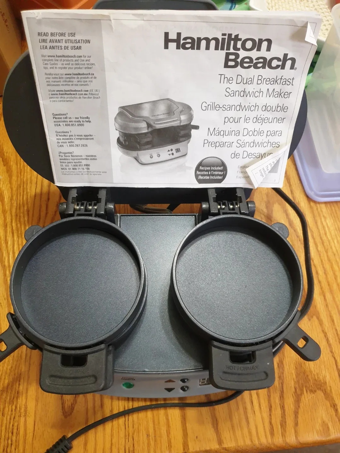 Hamilton Beach Dual Breakfast Sandwich Maker image indicator(2)