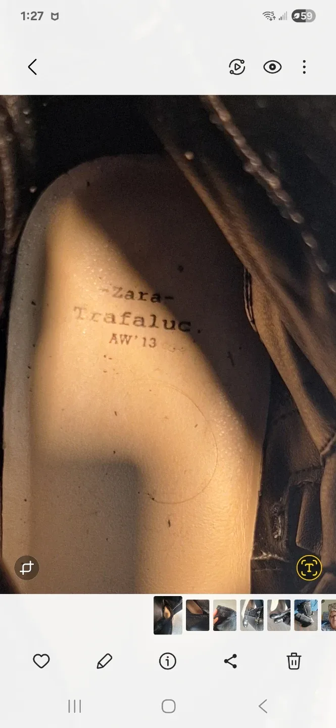 Zara Trafaluc Black Quilted Knee High Boots - Size 9 image indicator(5)