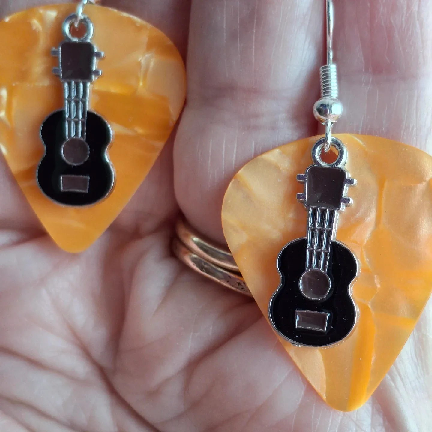 Guitar Pick Earrings - Handmade image indicator(2)