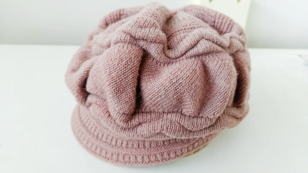 Mauve Knit Winter Hat