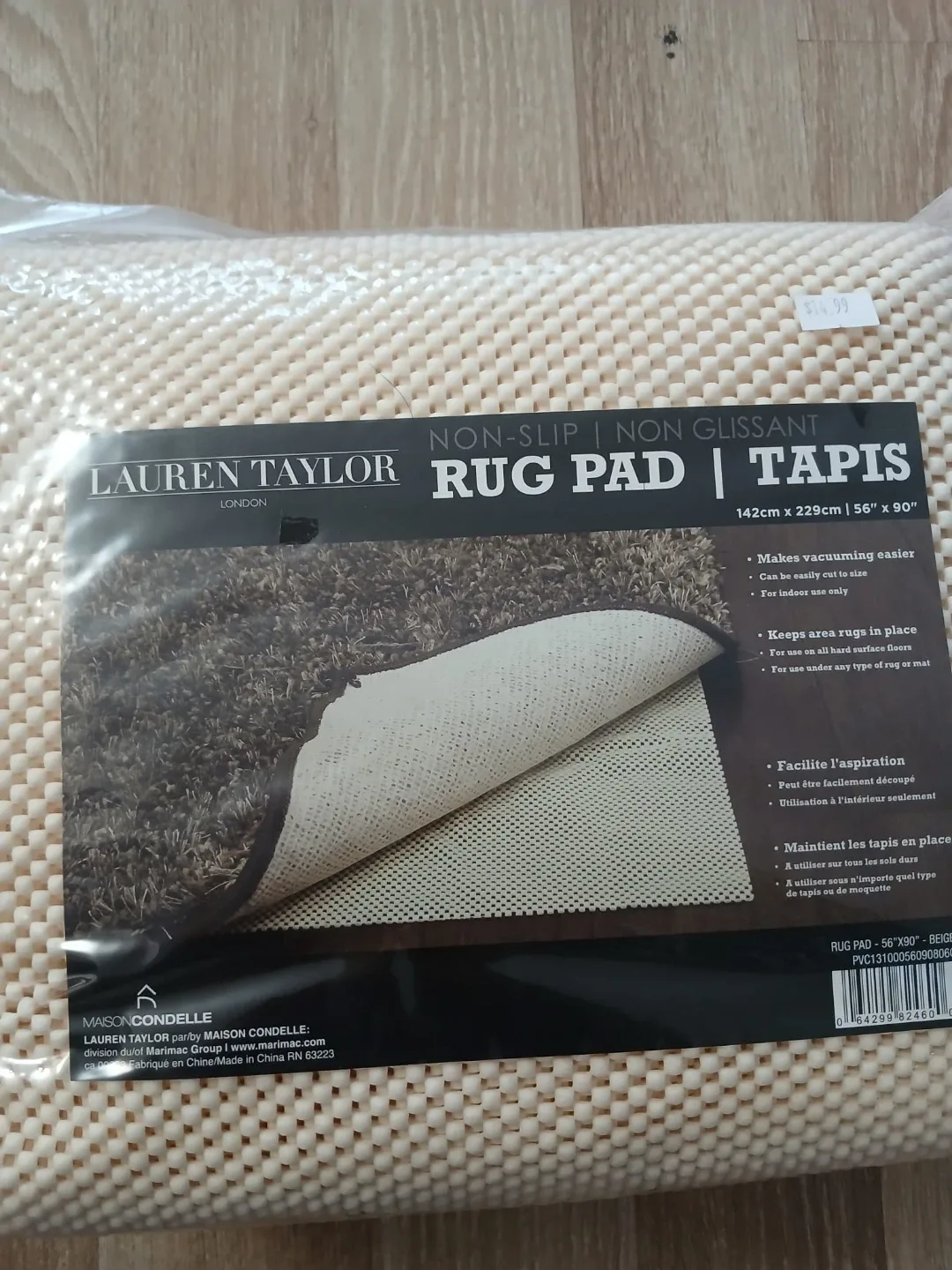 Lauren Taylor Non-Slip Rug Pad 56" x 90"