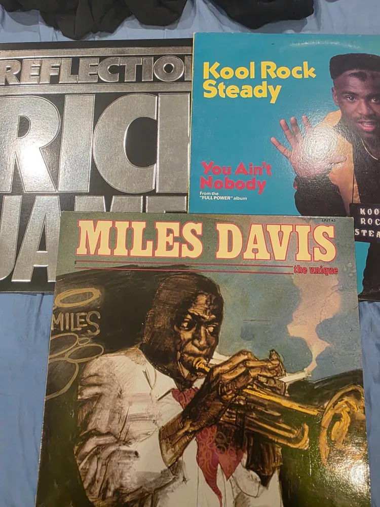 Vinyl Records: Eric B & Rakim, Kool Rock, Miles Davis
