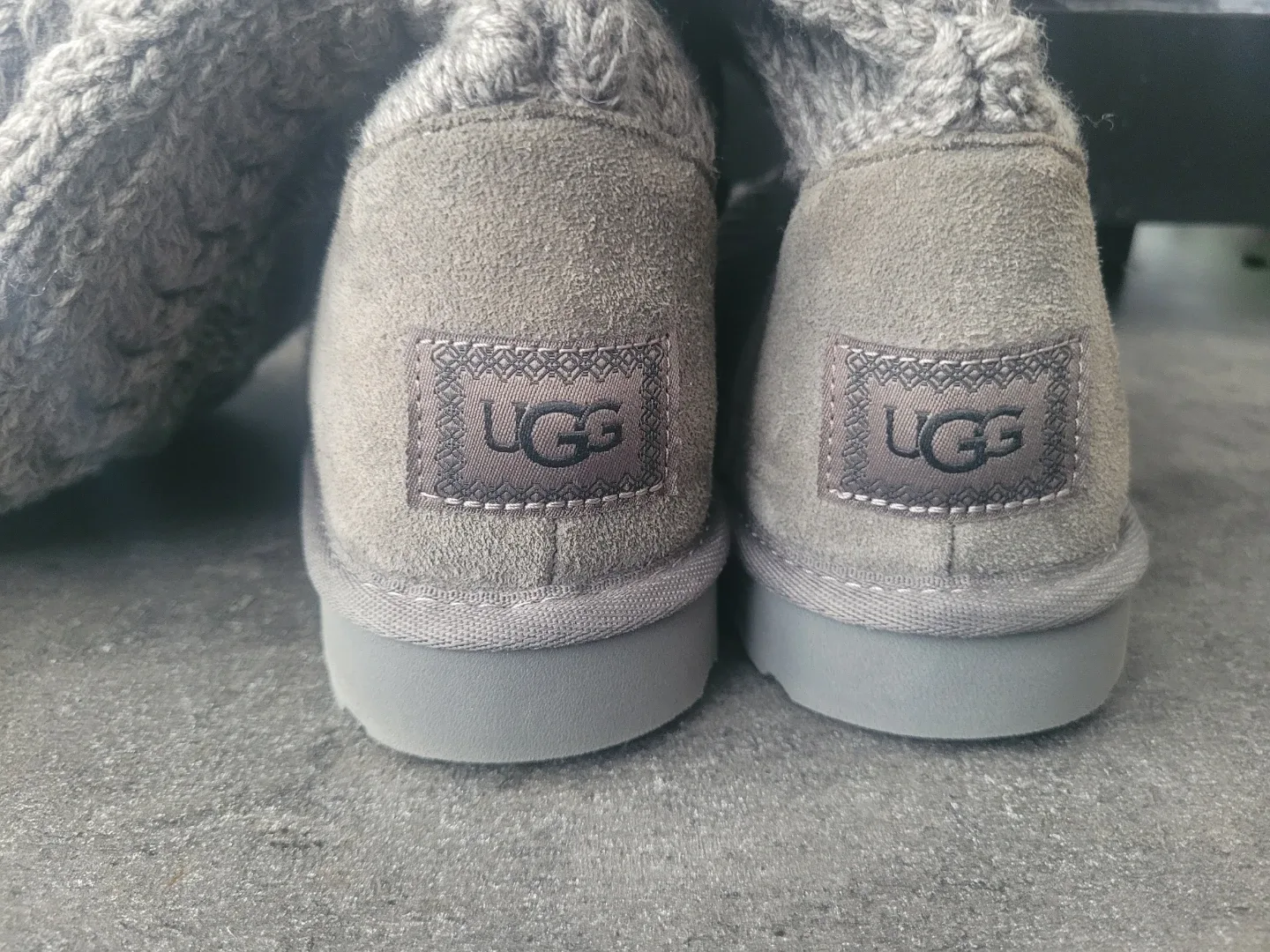 UGG Classic Cardy Cabled Knit Boots - Grey image indicator(7)