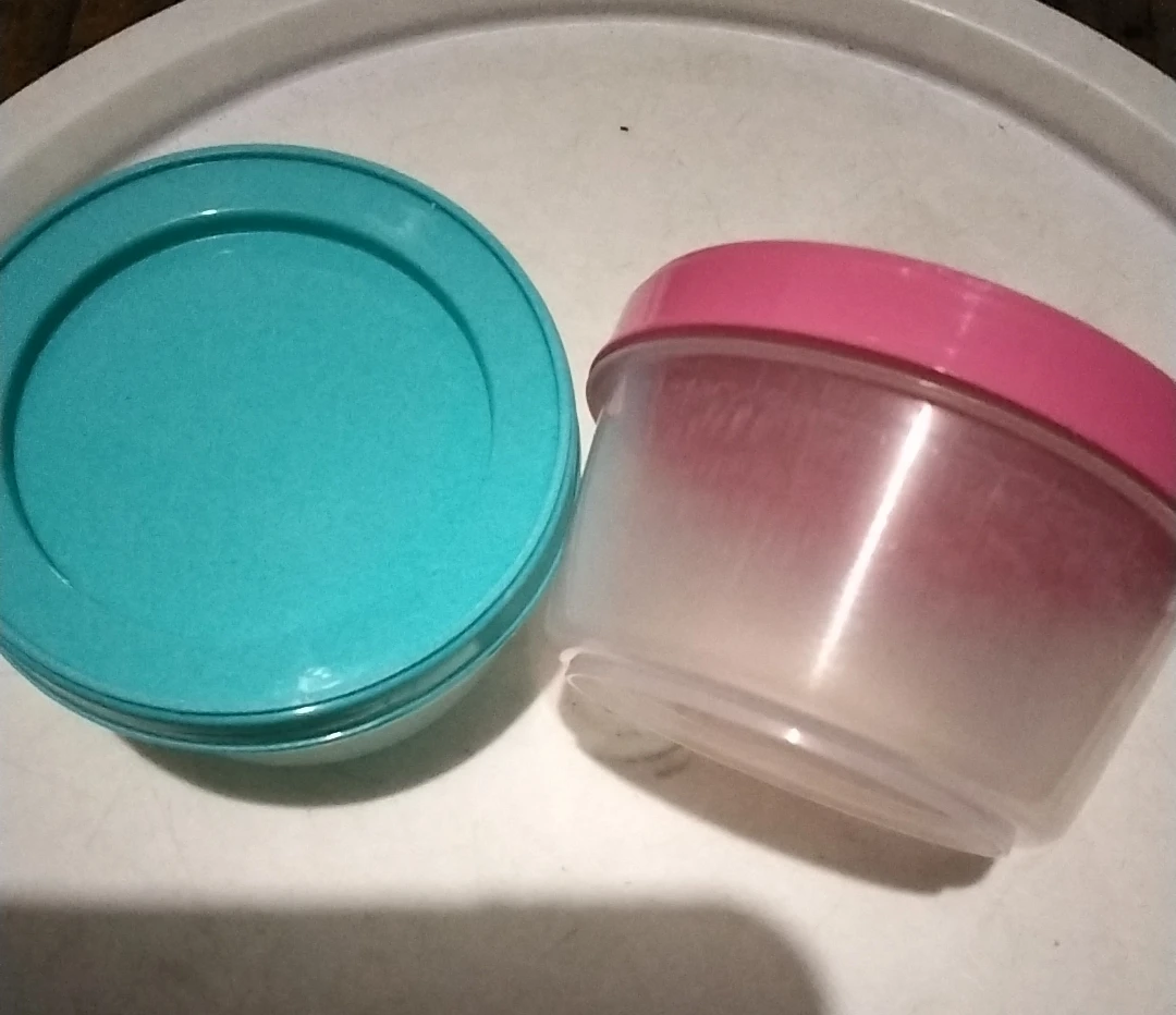 Two Plastic Food Storage Containers 🥕