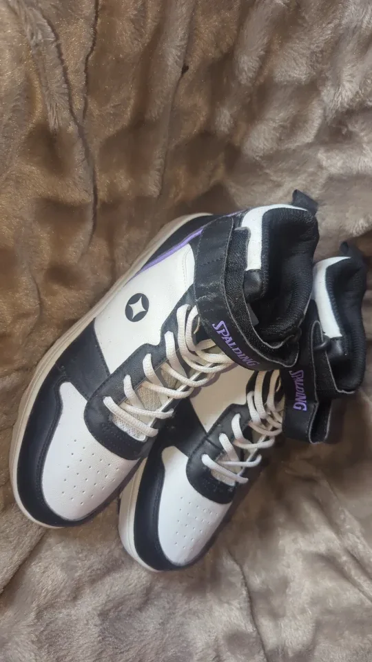 Spalding Black & White High-Top Sneakers