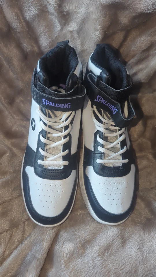 Spalding Black & White High-Top Sneakers - photo 2