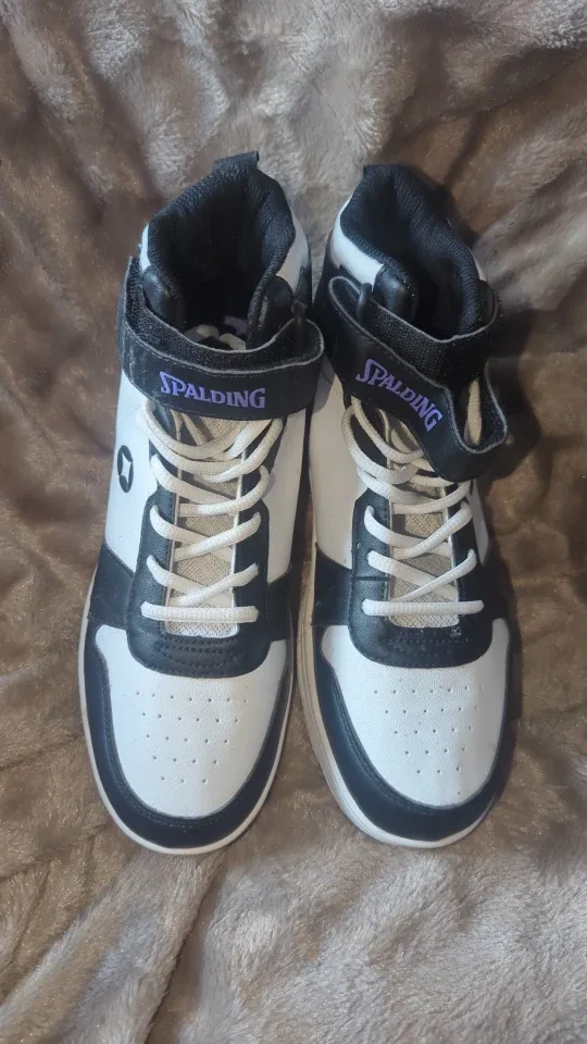 Spalding Black & White High-Top Sneakers image indicator(2)