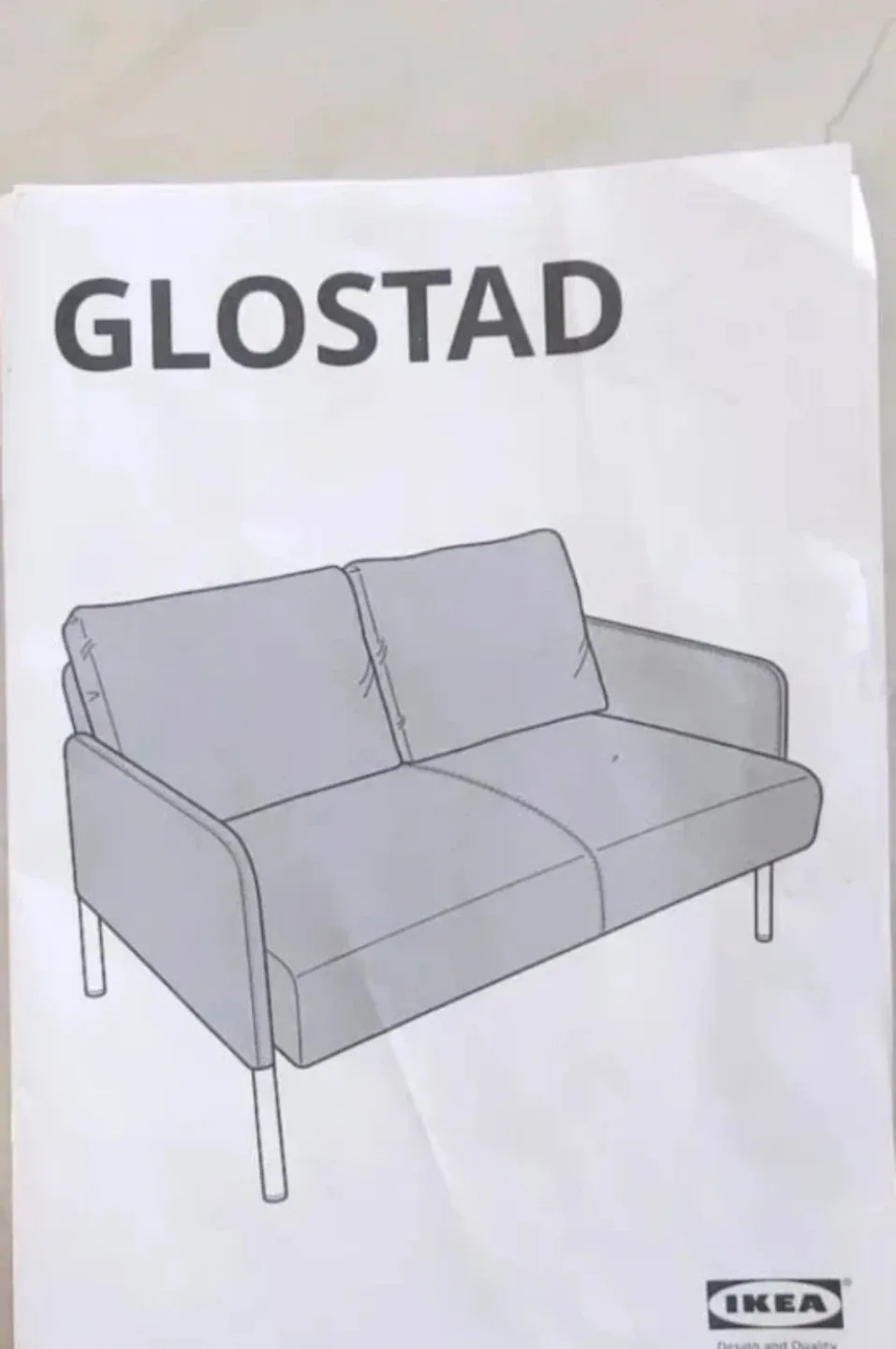 IKEA GLÖSTAD Loveseat - Blue image indicator(2)