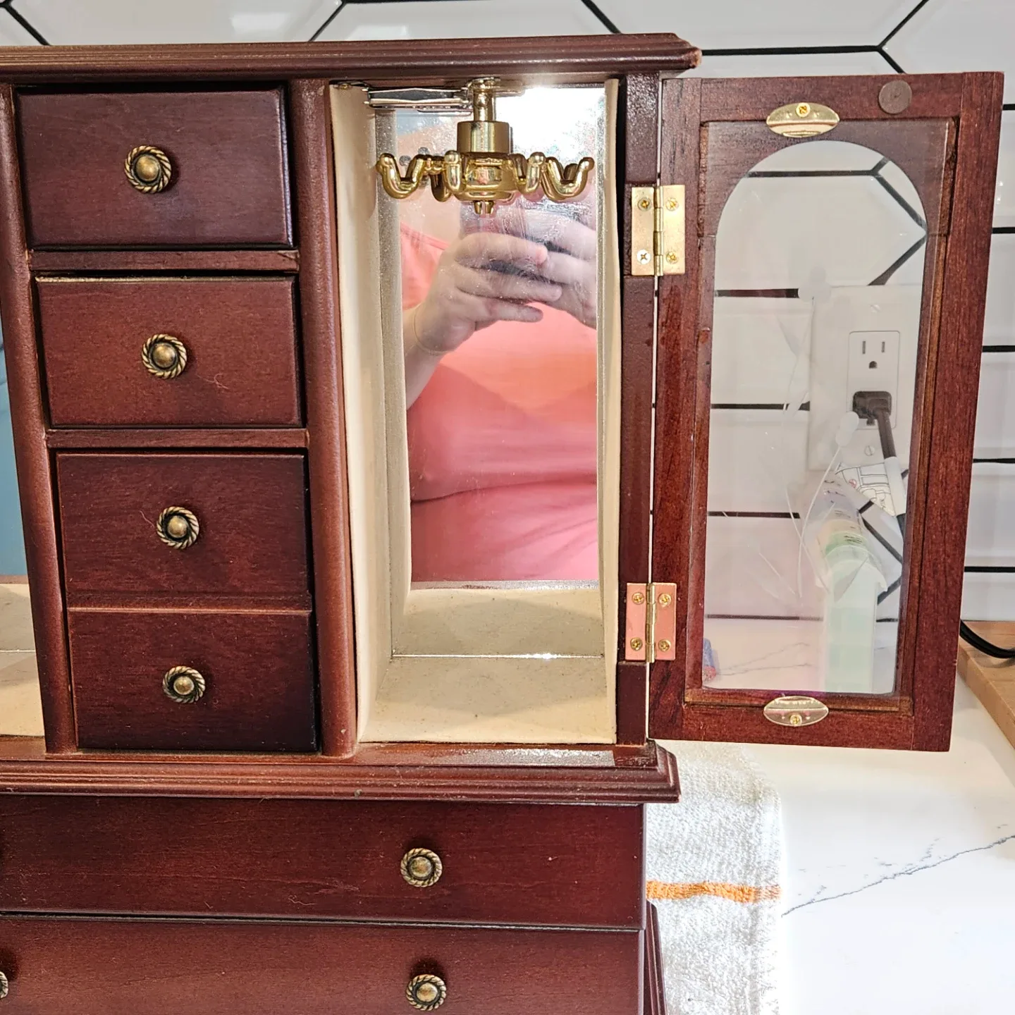 Wooden Jewellery Box with Drawers image indicator(3)