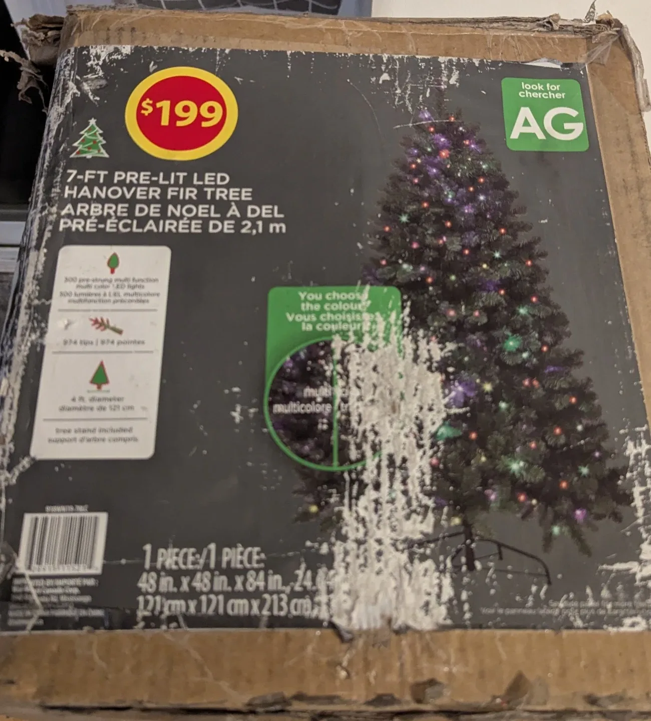 Christmas Tree - 7-ft Pre-Lit LED Hanover Fir Tree image indicator(2)