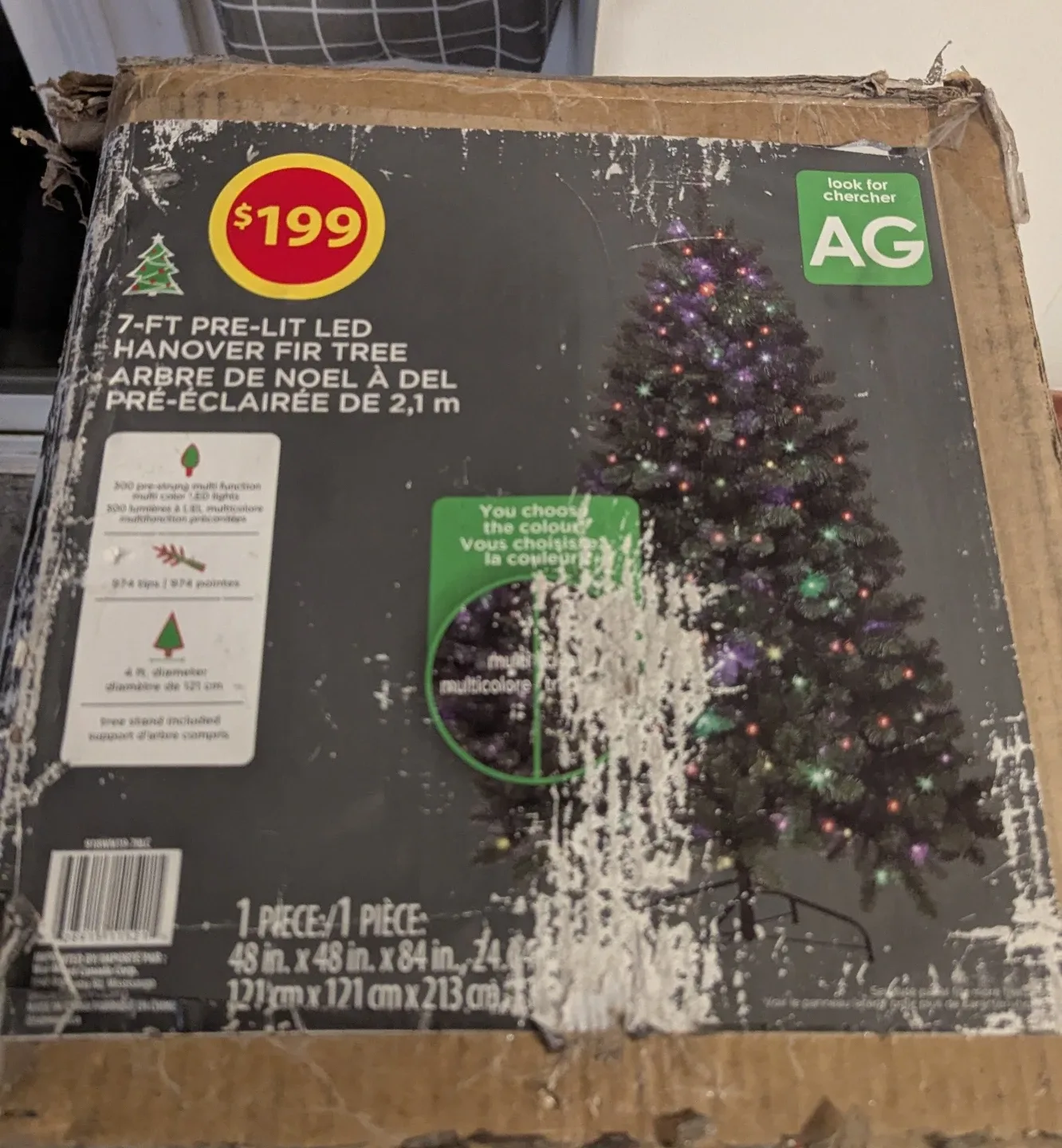 Christmas Tree - 7-ft Pre-Lit LED Hanover Fir Tree image indicator(3)