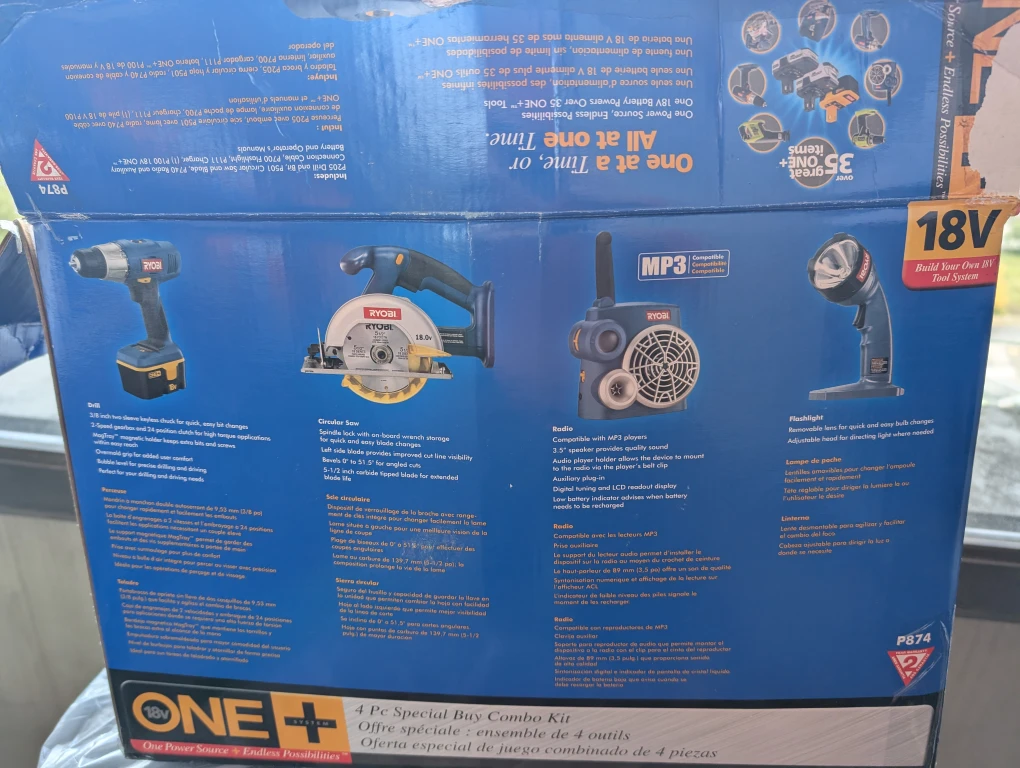 Ryobi 4 piece combo kit - photo 3