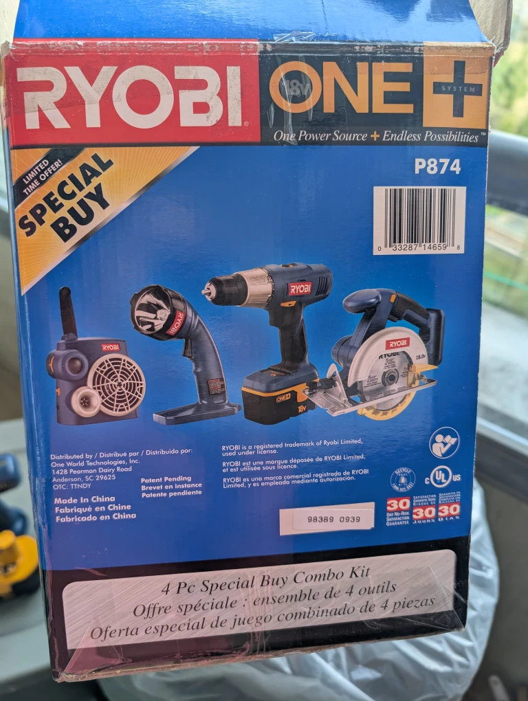 Ryobi 4 piece combo kit - photo 4