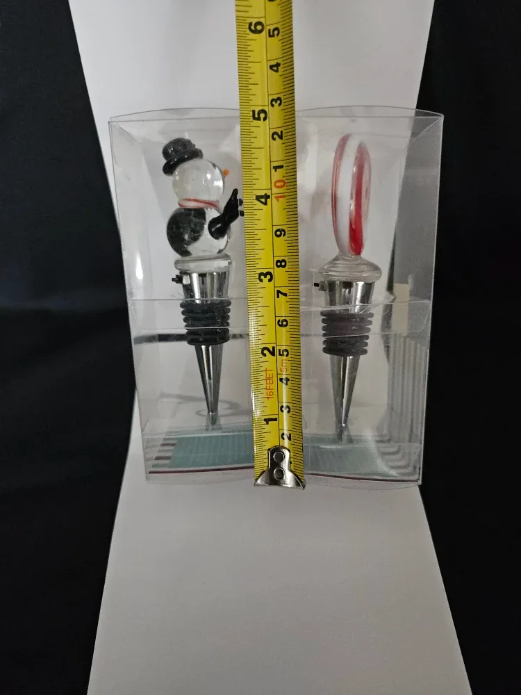LED Wine Stoppers - Snowman & Swirl Candy image indicator(2)