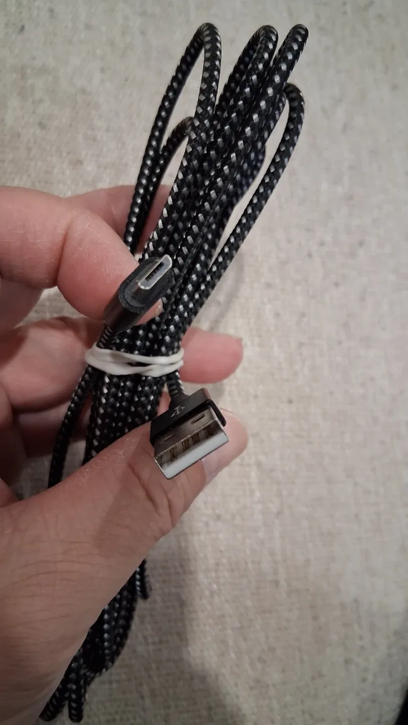 USB A to USB B (micro USB) Cable.  Extra-Long 3m image indicator(2)