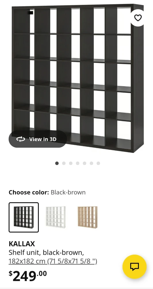 IKEA KALLAX Shelf Unit - Black-Brown, 182x182 cm - photo 3