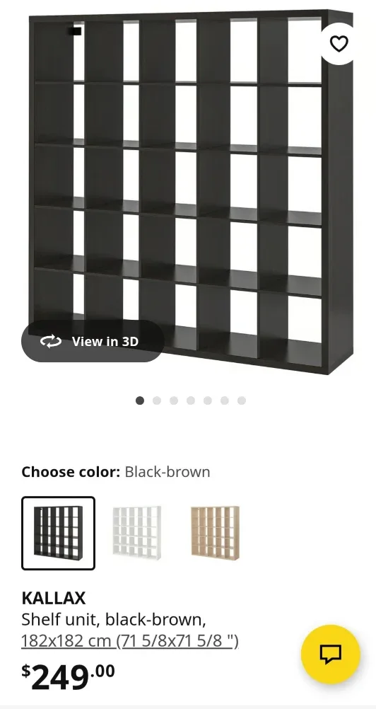 IKEA KALLAX Shelf Unit - Black-Brown, 182x182 cm image indicator(3)