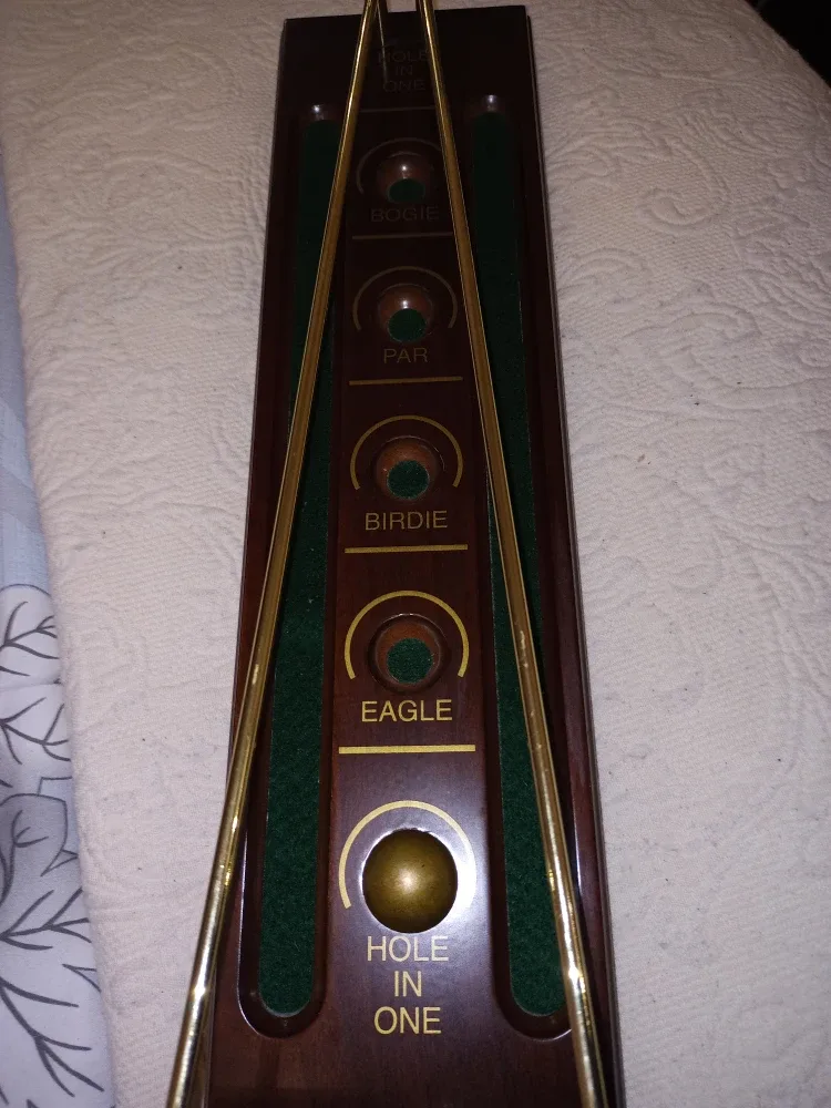 Vintage WKK Hole In One Golf Game Desktop Putting Skill Toy thumbnail