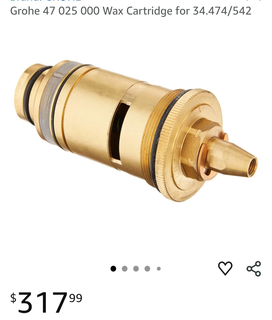 Grohe 47 025 000 Wax Cartridge for 34.474/542