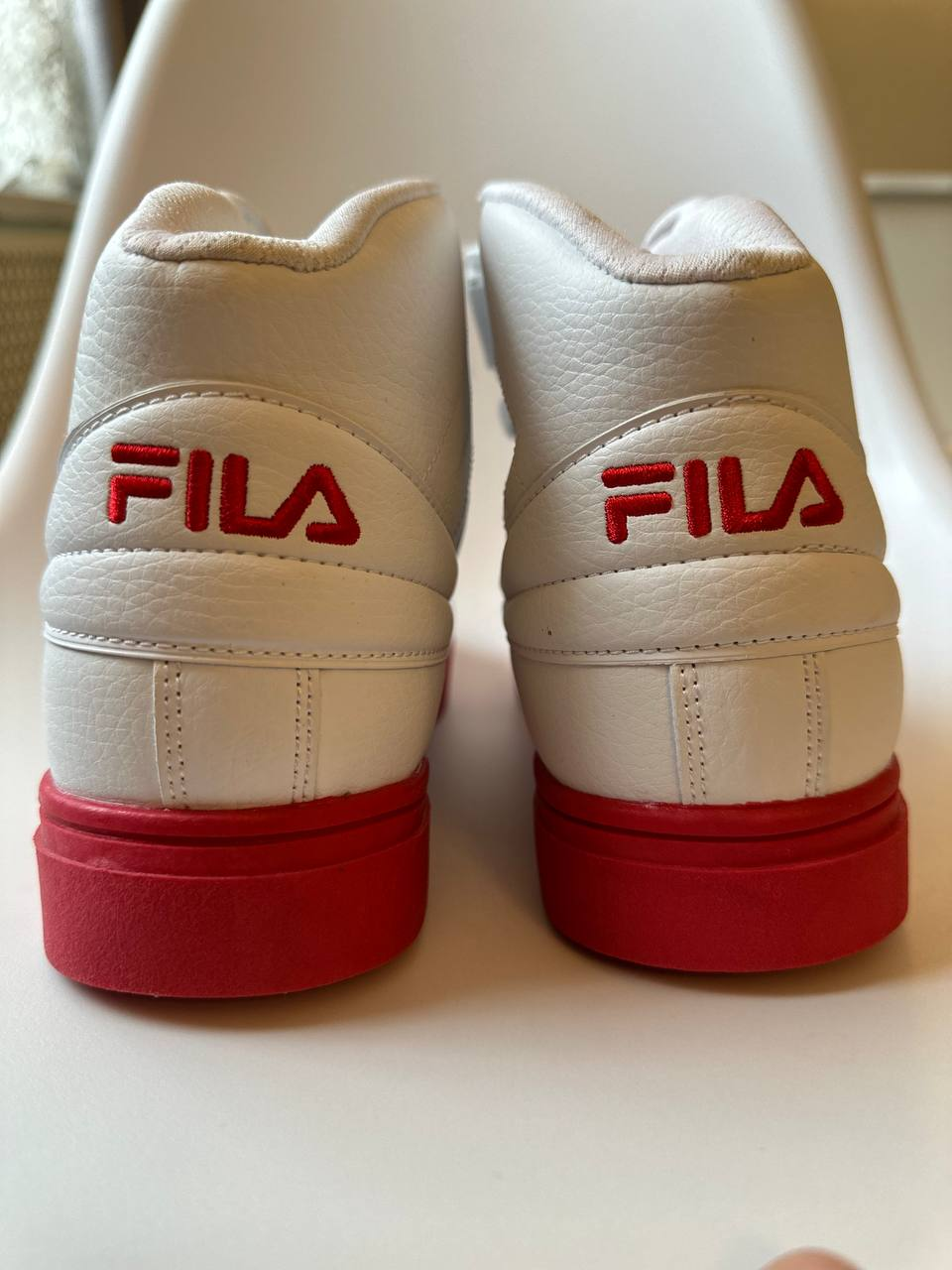 FILA White & Red High Top Sneakers
