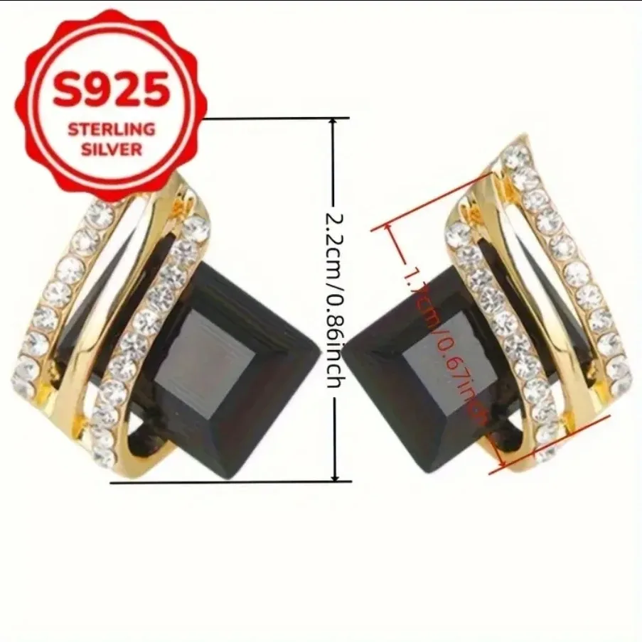 S925 Sterling Silver Gemstone Earrings image indicator(2)