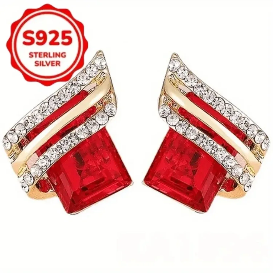 S925 Sterling Silver Gemstone Earrings image indicator(7)