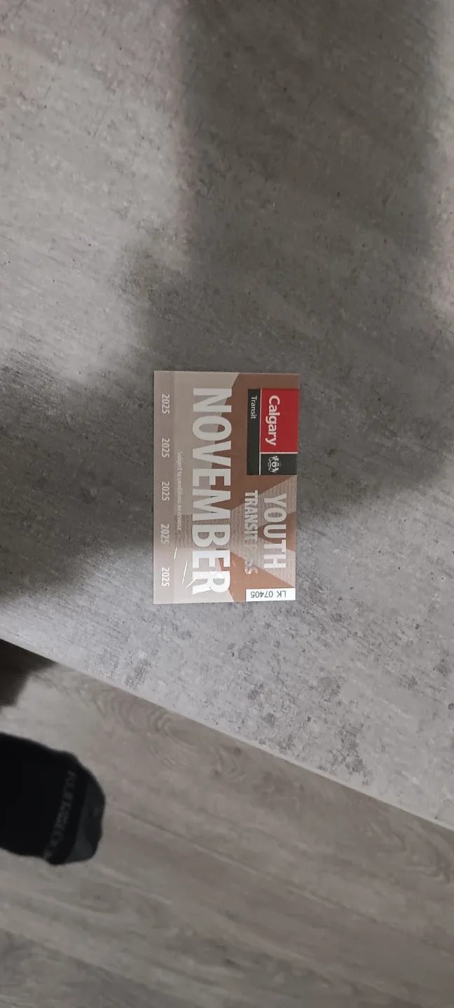 Calgary Transit Youth November 2025 Pass thumbnail