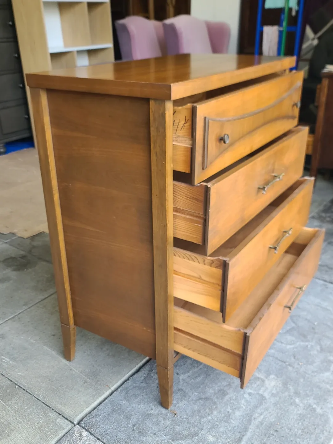 Vintage Wooden Dresser - 4 Drawers image indicator(3)