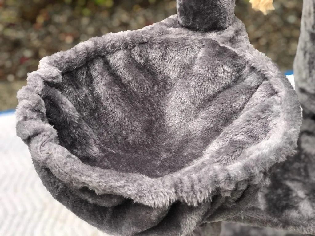 Grey Plush Cat Tree with Scratching Posts image indicator(5)