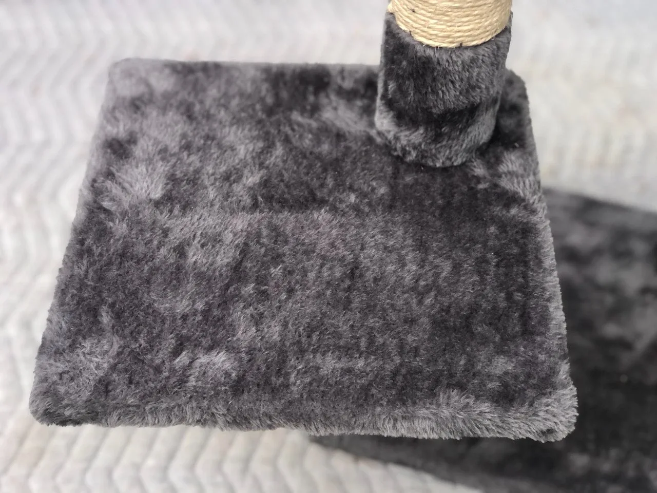 Grey Plush Cat Tree with Scratching Posts image indicator(6)